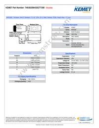 T491B335K020ZT7280 Datasheet Cover