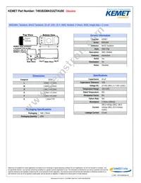 T491B336K010ZTAU00 Datasheet Cover