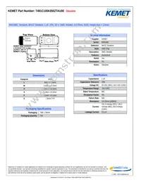 T491C105K050ZTAU00 Datasheet Cover