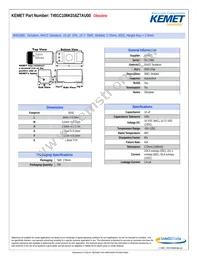 T491C106K016ZTAU00 Datasheet Cover