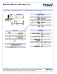 T491C106K025ZTAU00 Datasheet Cover