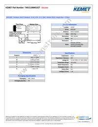 T491C106M010ZT Datasheet Cover