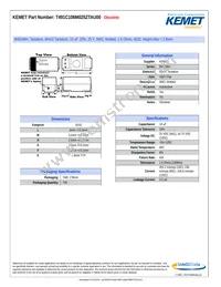 T491C106M025ZTAU00 Datasheet Cover