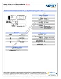T491C107M004ZT Datasheet Cover