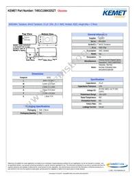T491C156K025ZT Datasheet Cover