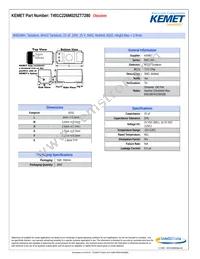 T491C226M025ZT7280 Datasheet Cover