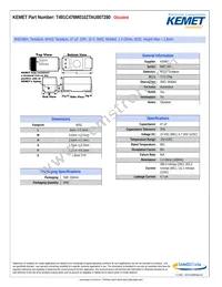 T491C476M010ZTAU007280 Datasheet Cover