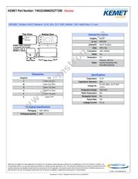 T491D106M025ZT7280 Datasheet Cover