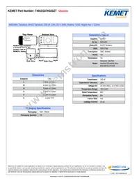 T491D107K020ZT Datasheet Cover