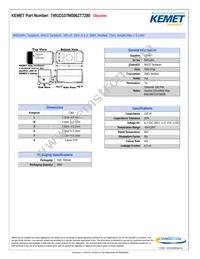 T491D107M006ZT7280 Datasheet Cover