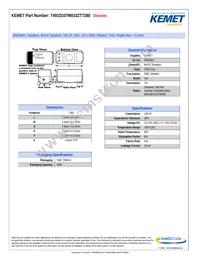 T491D107M010ZT7280 Datasheet Cover