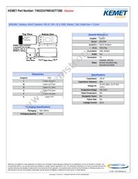 T491D107M016ZT7280 Datasheet Cover