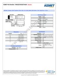 T491D227K010ZTAU00 Datasheet Cover