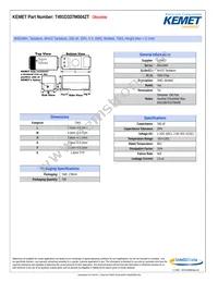 T491D337M004ZT Datasheet Cover