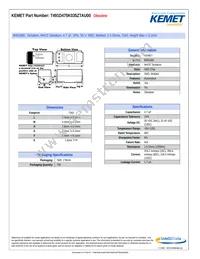 T491D475K035ZTAU00 Datasheet Cover