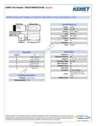 T491D475M050ZTAU00 Datasheet Cover