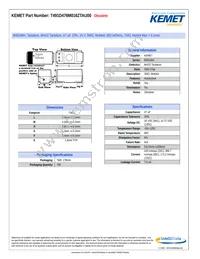 T491D476M016ZTAU00 Datasheet Cover