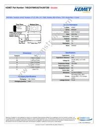 T491D476M016ZTAU007280 Datasheet Cover