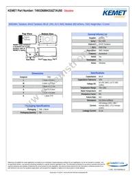 T491D686K016ZTAU00 Datasheet Cover