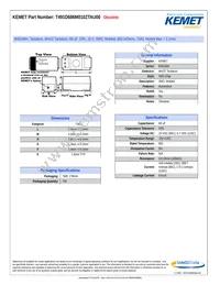 T491D686M010ZTAU00 Datasheet Cover