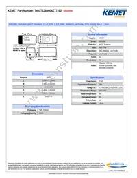 T491T226M006ZT7280 Datasheet Cover