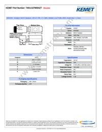 T491U107M004ZT Datasheet Cover