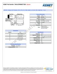 T491U157M006ZT7280 Datasheet Cover