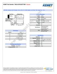 T491V107K010ZT7280 Datasheet Cover