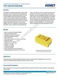 T491V107K016AT Datasheet Cover