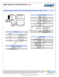 T491V157M010ZT7280 Datasheet Cover