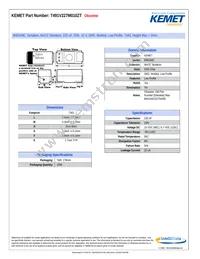 T491V227M010ZT Datasheet Cover