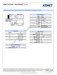 T491X107M020ZT Datasheet Cover