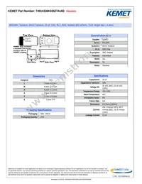 T491X336K035ZTAU00 Datasheet Cover