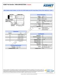 T495A105K020ZTE5K0 Datasheet Cover