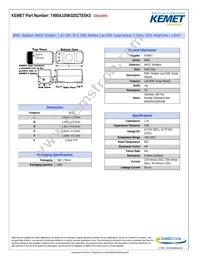 T495A105K025ZTE5K0 Datasheet Cover