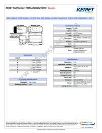 T495A105M025ZTE4K0 Datasheet Cover