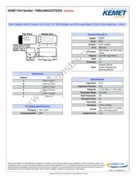 T495A106K010ZTE2K0 Datasheet Cover