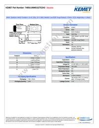 T495A106M010ZTE2K0 Datasheet Cover