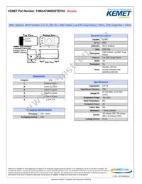 T495A474M025ZTE7K0 Datasheet Cover