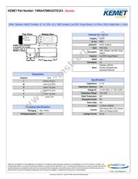 T495A475M010ZTE1K4 Datasheet Cover