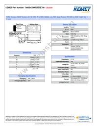 T495B475M025ZTE700 Datasheet Cover