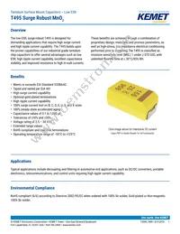 T495D686K016ATE150 Datasheet Cover