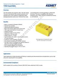 T496X226M025ATE900 Datasheet Cover