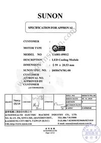 TA001-09012 Datasheet Cover