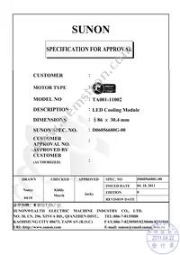 TA001-11002 Datasheet Cover