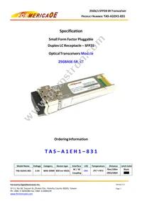 TAS-A1EH1-831 Datasheet Cover