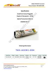 TAS-A1EH1-834 Datasheet Cover