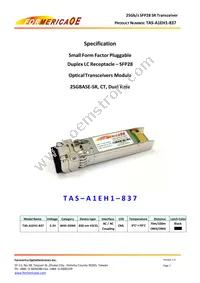 TAS-A1EH1-837 Cover