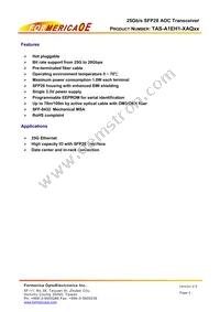 TAS-A1EH8-XAQ10 Datasheet Page 2