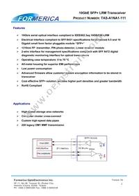 TAS-A1NA1-111 Datasheet Page 2